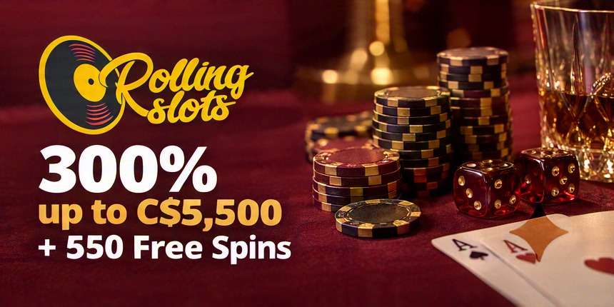 Online Casino Rolling Slots 300% up to C$5,500 + 550 Free Spins